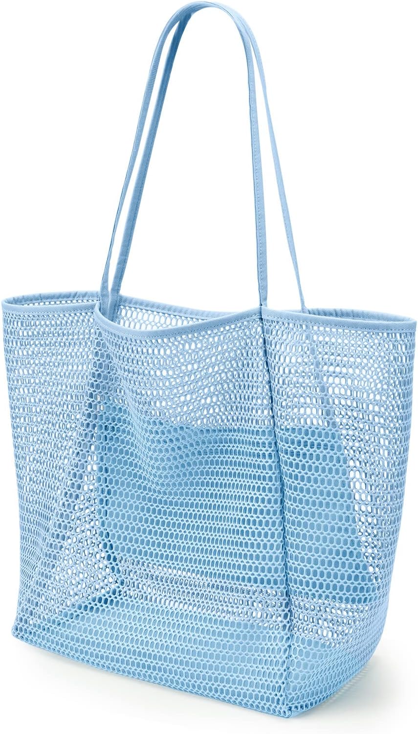 Beach Mesh Tote Bag, Womens Shoulder Handbag MAX 27L Grocery Bag