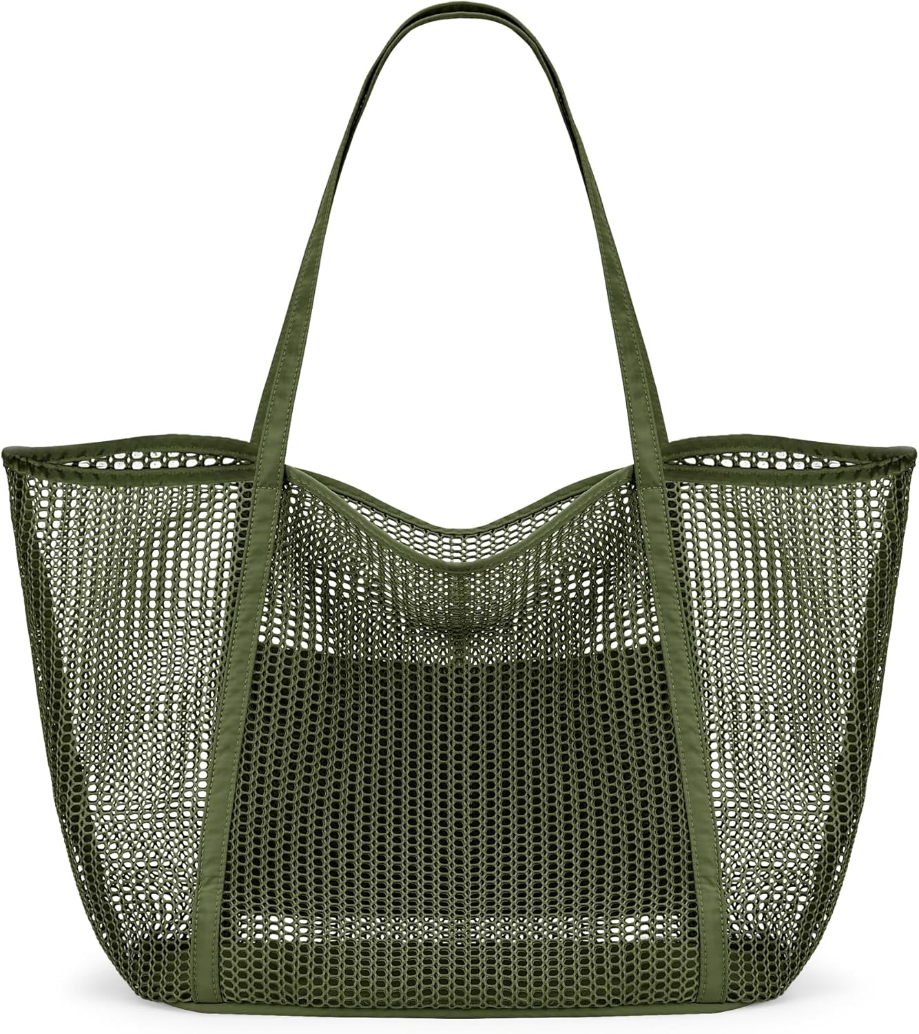 Beach Mesh Tote Bag, Womens Shoulder Handbag MAX 27L Grocery Bag