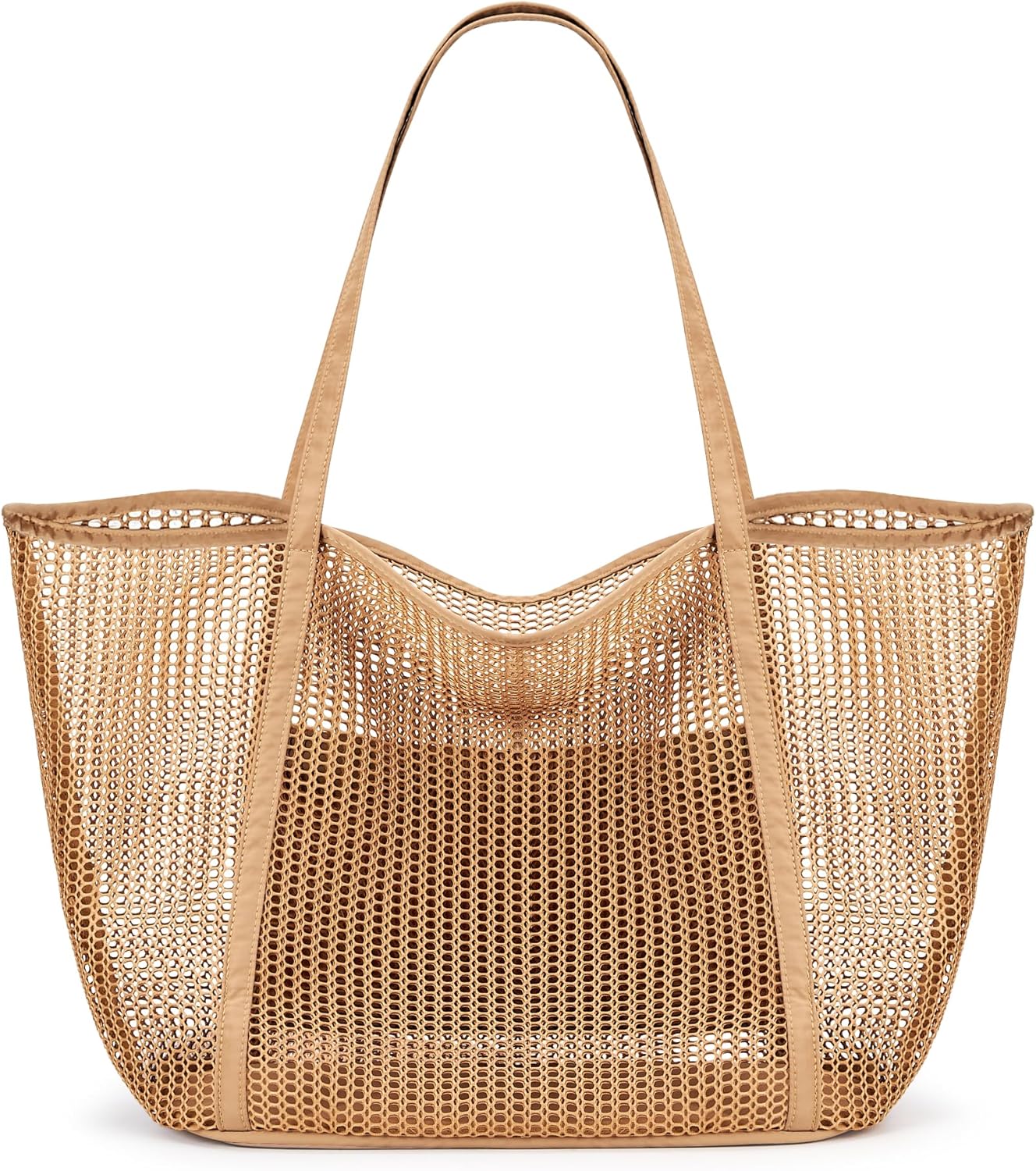 Beach Mesh Tote Bag, Womens Shoulder Handbag MAX 27L Grocery Bag